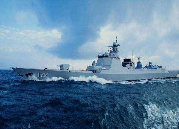 中國驅(qū)逐艦，走向深藍(lán)，展示海上力量，中國驅(qū)逐艦展示海上力量，深藍(lán)海域展現(xiàn)雄姿